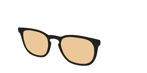 The Black With Umber Brown Lens