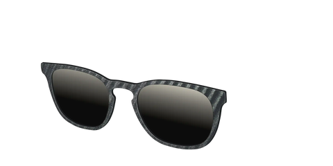 The Polarized Obsidian Stripe Sun Top