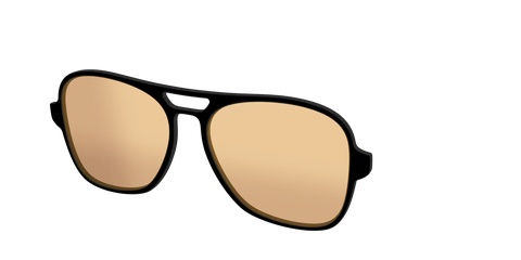 The Black With Umber Brown Lens