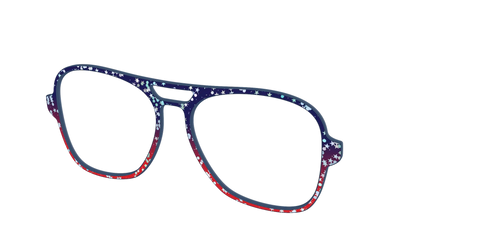 The Navy to Scarlet Gradient with Star Glitter