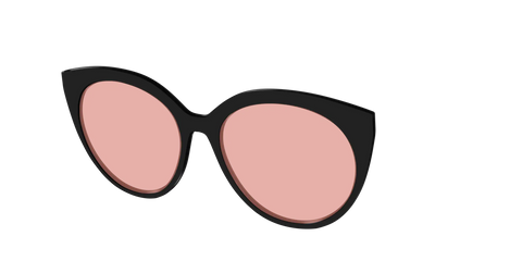 The Black With Coral Pink Lens