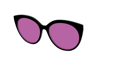 The Black with Violet Golf Lens