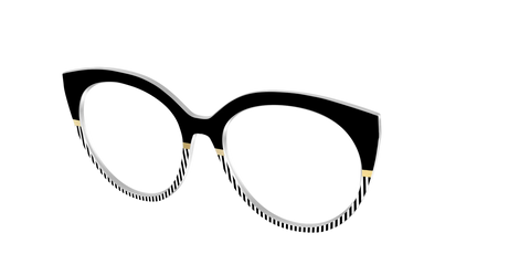 The Chic Stripes Crystal with Gold Foil